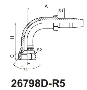 JIC FEMALE 90 نلیوں کی فٹنگ